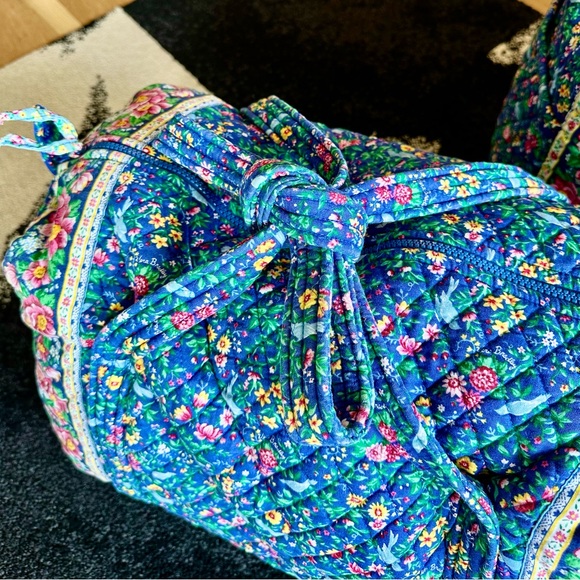 *VINTAGE 1998* VERA BRADLEY Bluebird Collection Spring 1998 Luggage SET Duffle - Picture 5 of 16